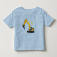Breaker excavator cartoon illustration
