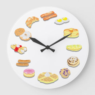 Breakfast All Day Large Clock