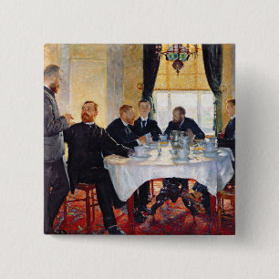 Breakfast at Blankenberghe 15 Cm Square Badge