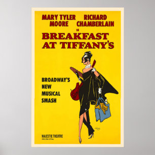 Breakfast at Tiffany's Retro Vintage Movie Film Poster