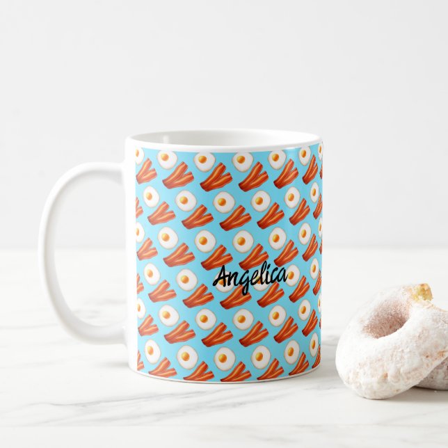 Breakfast Bacon And Egg  Coffee Mug (With Donut)