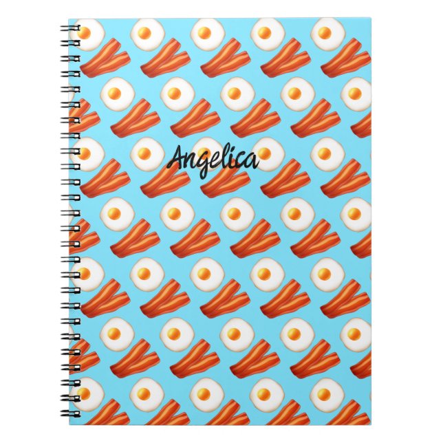 Breakfast Bacon And Egg  Notebook (Front)