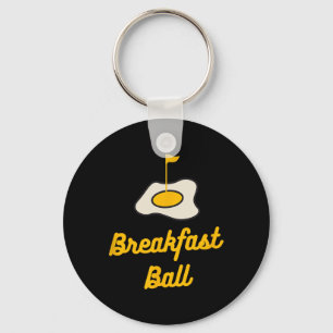 Breakfast Ball Mulligan Golf Key Ring