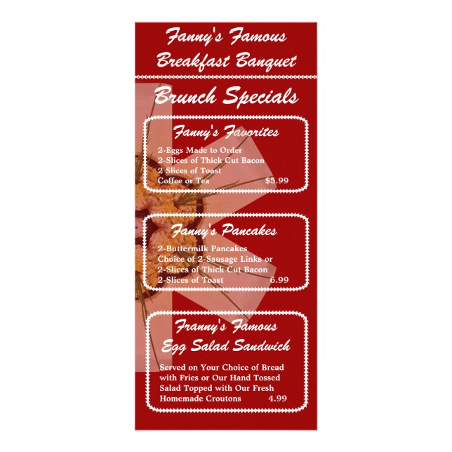 Breakfast Banquet Brunch Menu (Front)