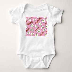 Breakfast Bonanza: Cartoon Delights Baby Bodysuit