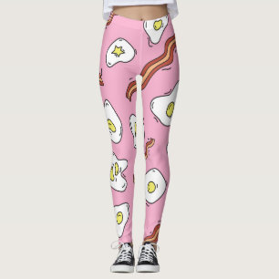 Breakfast Bonanza: Cartoon Delights Leggings