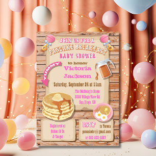 Breakfast Brunch Baby Shower Invitations
