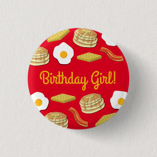 Breakfast Brunch Birthday Party Kids 3 Cm Round Badge