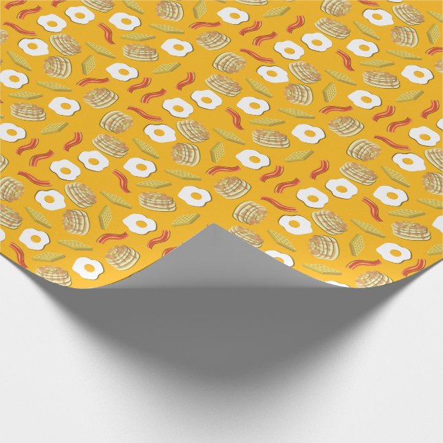 Breakfast Brunch Birthday Party Kids Wrapping Paper (Corner)