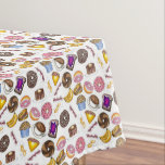 Breakfast Brunch Food Bagel Doughnut Toast Eggs Ba Tablecloth<br><div class="desc">Print features an original marker illustration of colourful breakfast and brunch foods including toast with grape jam, coffee, doughnuts, pancakes, bacon, eggs, omelettes, muffins, bagels, and pink grapefruit. Ideal for your favourite foodie. Don't see what you're looking for? Need help with customisation? Contact Rebecca to have something designed just for...</div>