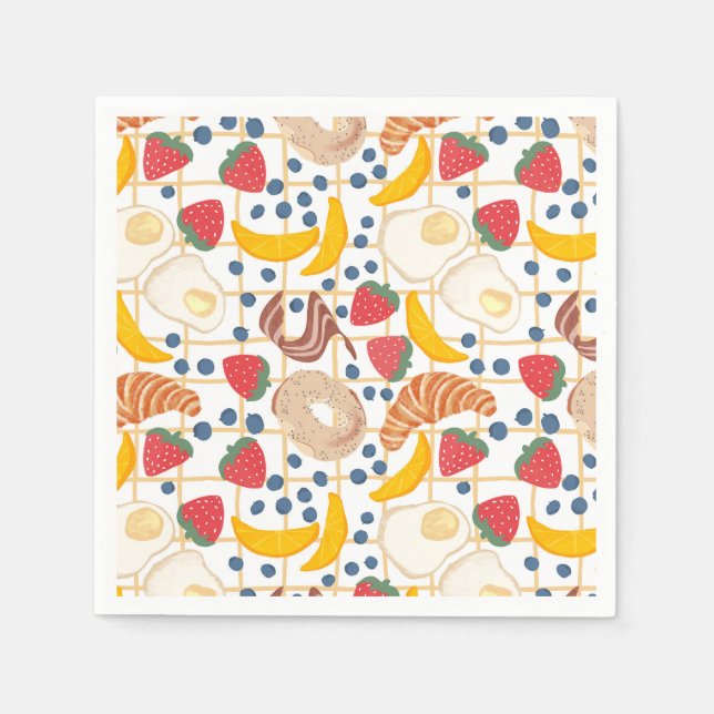 Breakfast Brunch Food Buffet  Napkin (Front)