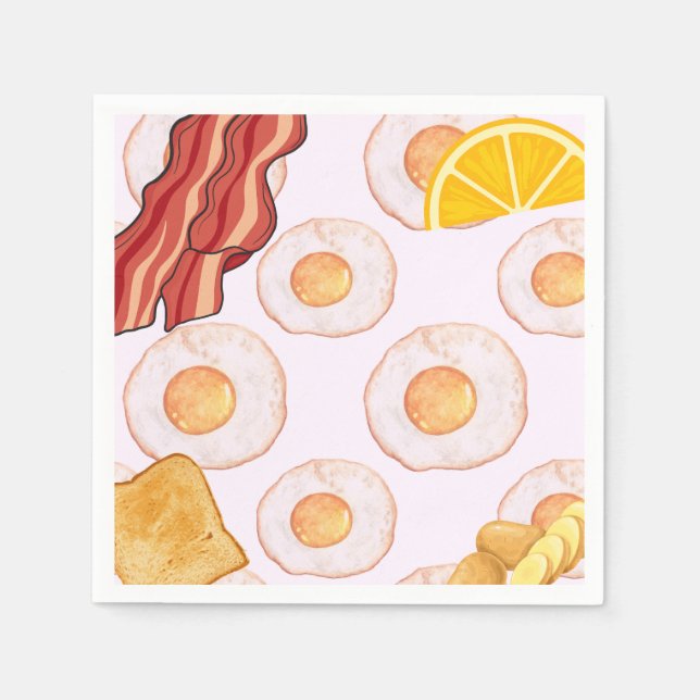 Breakfast - Brunch Paper Napkins (Front)