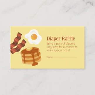 Breakfast Brunch Theme Diaper Raffle Ticket Enclosure Card