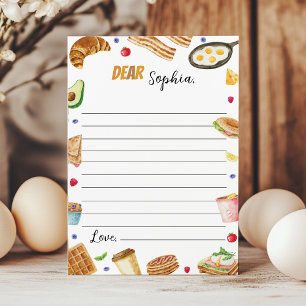 Breakfast Brunch Time Capsule Note Message Card