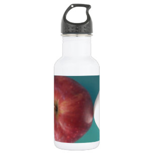 Breakfast Buddies: Two Eggs $an Apple Still Life 532 Ml Water Bottle