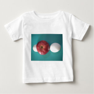 Breakfast Buddies: Two Eggs $an Apple Still Life Baby T-Shirt