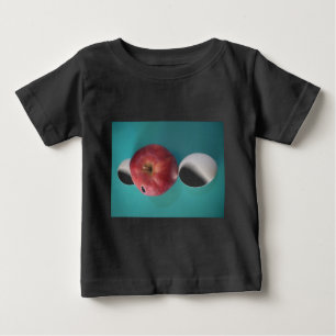 Breakfast Buddies: Two Eggs $an Apple Still Life Baby T-Shirt