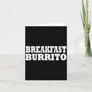 Breakfast Burrito Food Halloween Costume Party Card