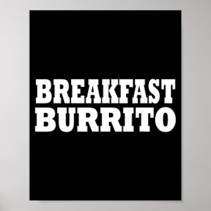 Breakfast Burrito Food Halloween Costume Party Poster