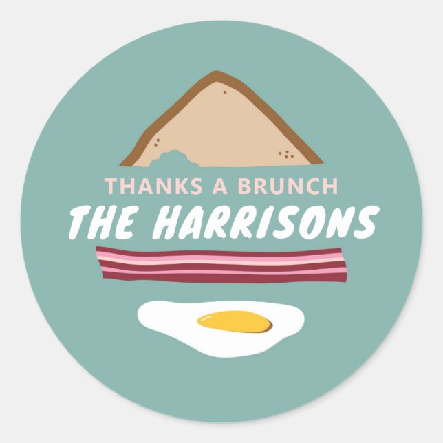 BREAKFAST CLASSIC ROUND STICKER (Front)