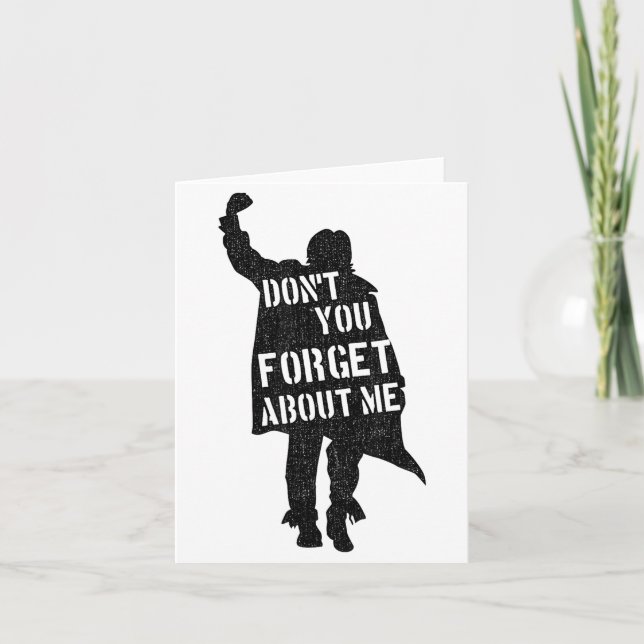 Breakfast Club Don't You Forget About Me Silhouett Card (Front)