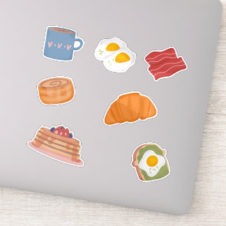Breakfast Club Sticker Sheet – Kawaii Pastel Food