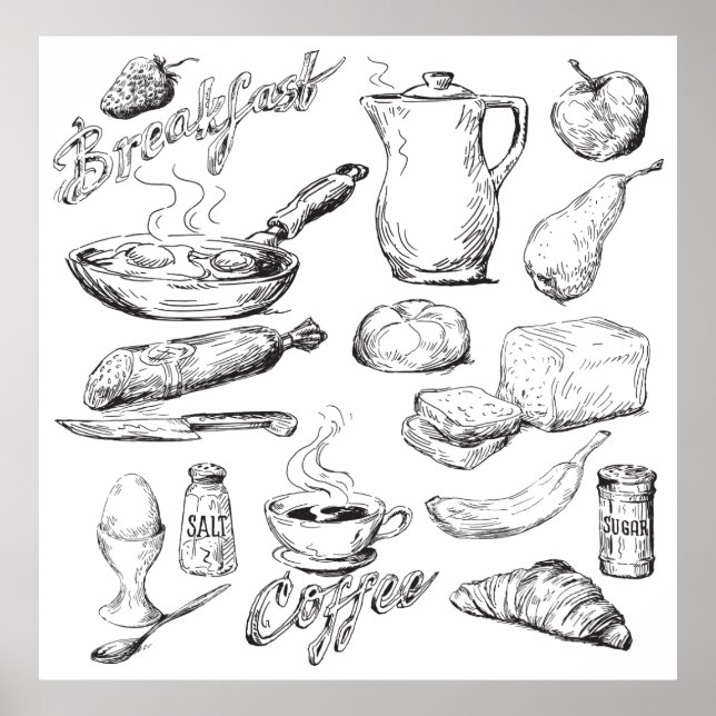 Breakfast Coffee Poster (Front)