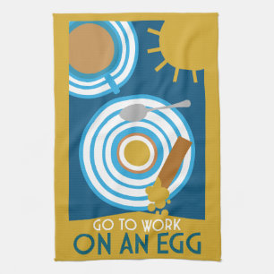 Breakfast Egg Eaters Tea Towel