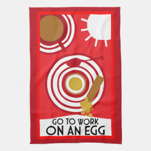Breakfast Egg Eaters Tea Towel