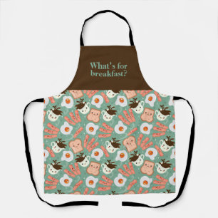 Breakfast Eggs Bacon Toast Coffee Apron