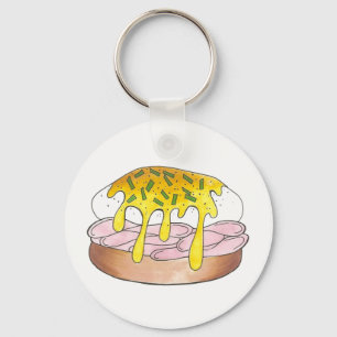 Breakfast Eggs Benedict Food Foodie Cook Chef Key Ring