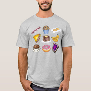 Breakfast Food Eggs Toast Muffins Bacon Tee Shirt