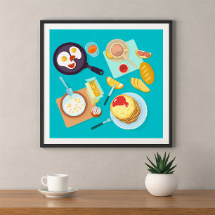 Breakfast Foods Poster