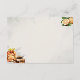 Breakfast in Bed Basic Blank Recipe Card