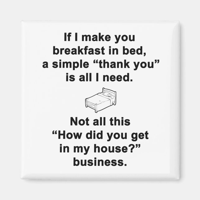 Breakfast in Bed Magnet (Front)