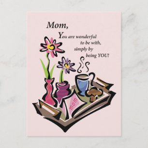 Breakfast in Bed Mum Postcard