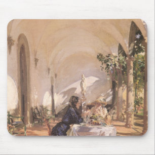 Breakfast in the Loggia by John Singer Sargent Mouse Pad