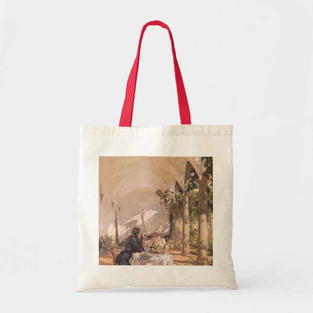 Breakfast in the Loggia by John Singer Sargent Tote Bag (Front)