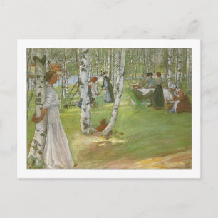 Breakfast in the Open by Carl Larsson Postcard