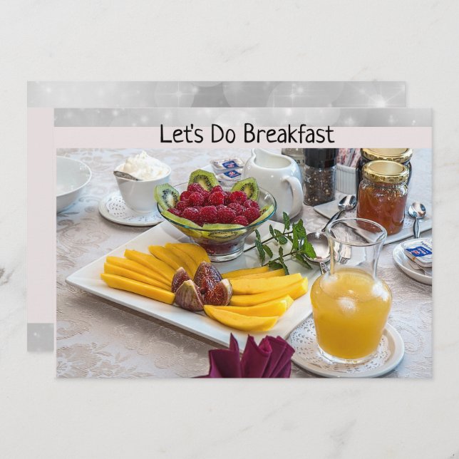Breakfast Invitation Card (Front/Back)