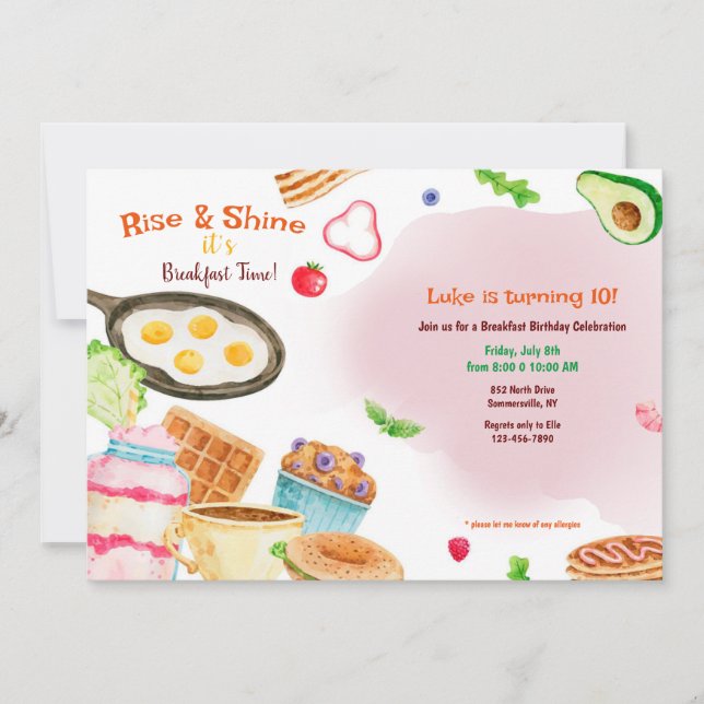 Breakfast is Served Invitation (Front)