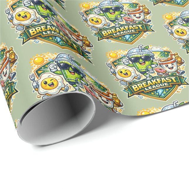 Breakfast League Badge Wrapping Paper (Roll Corner)