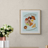Breakfast lover food quote kitchen diner cafe