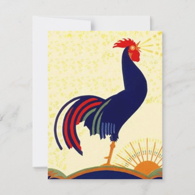 Breakfast meet-up Social Rooster Party Invitation (Front)