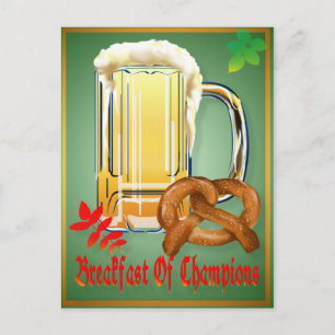 Breakfast of Champions-Happy Oktoberfest  Postcard