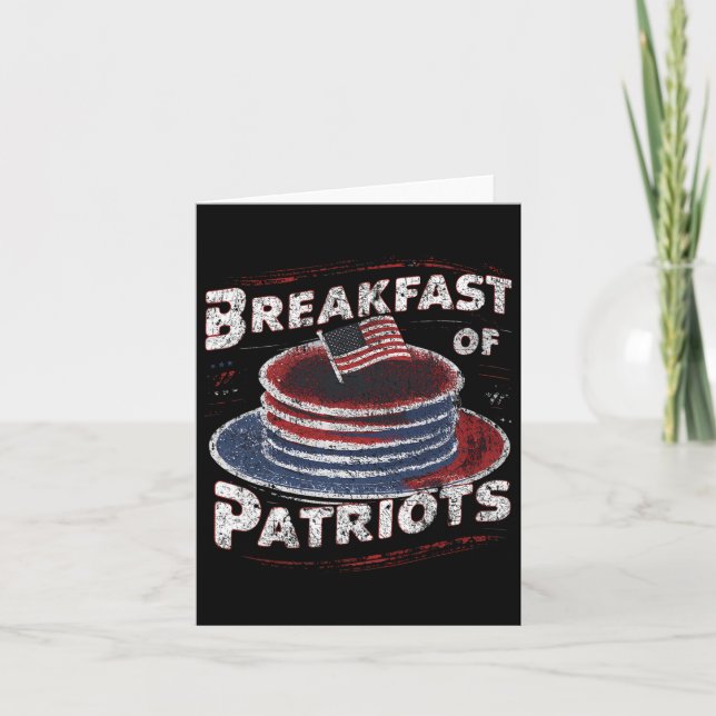 Breakfast Of Patriots Pancake American Cake 4th Of Card (Front)