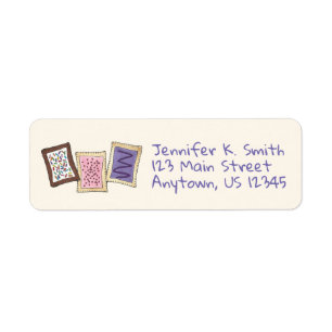 Breakfast Pastries Bakery Toaster Pastry Junk Food Return Address Label