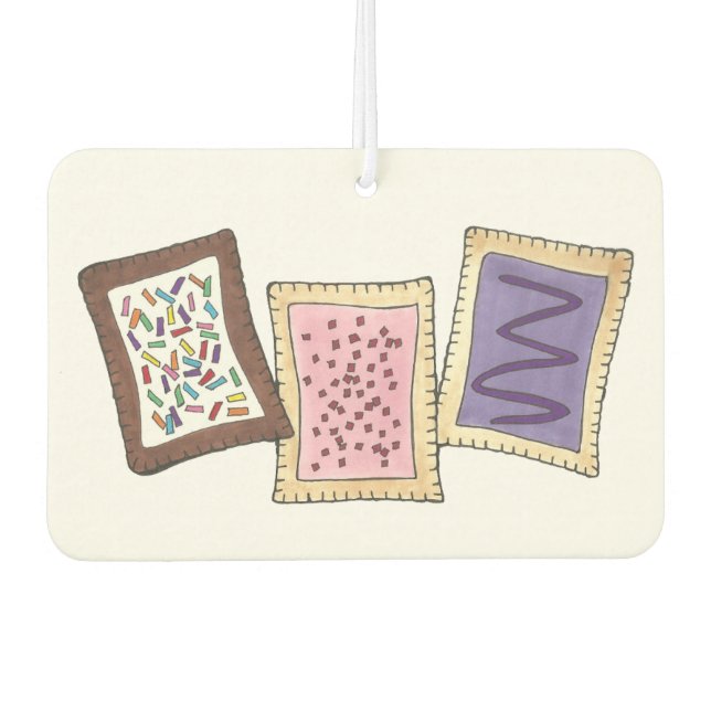 Breakfast Pastry Frosted Toaster Pastries Foodie Car Air Freshener (Front)