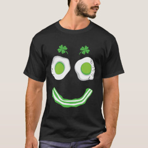 Breakfast Patricks Day Funny Eggs Smile Green 1 T-Shirt