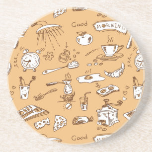 Breakfast Pattern 2 Coaster